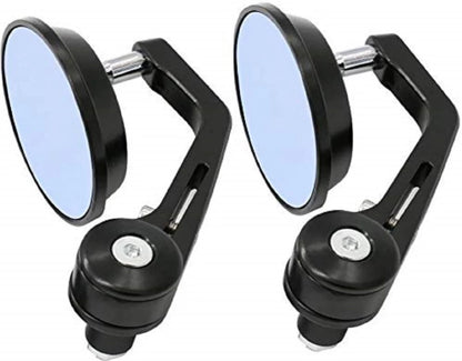 BAR END MIRROR SET 7/8" CNC ROUND REAR VIEW COMPATIBLE FOR ALL MOTORCYCLES