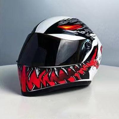 White red devil collectible Scale model miniature helmet - BLACK