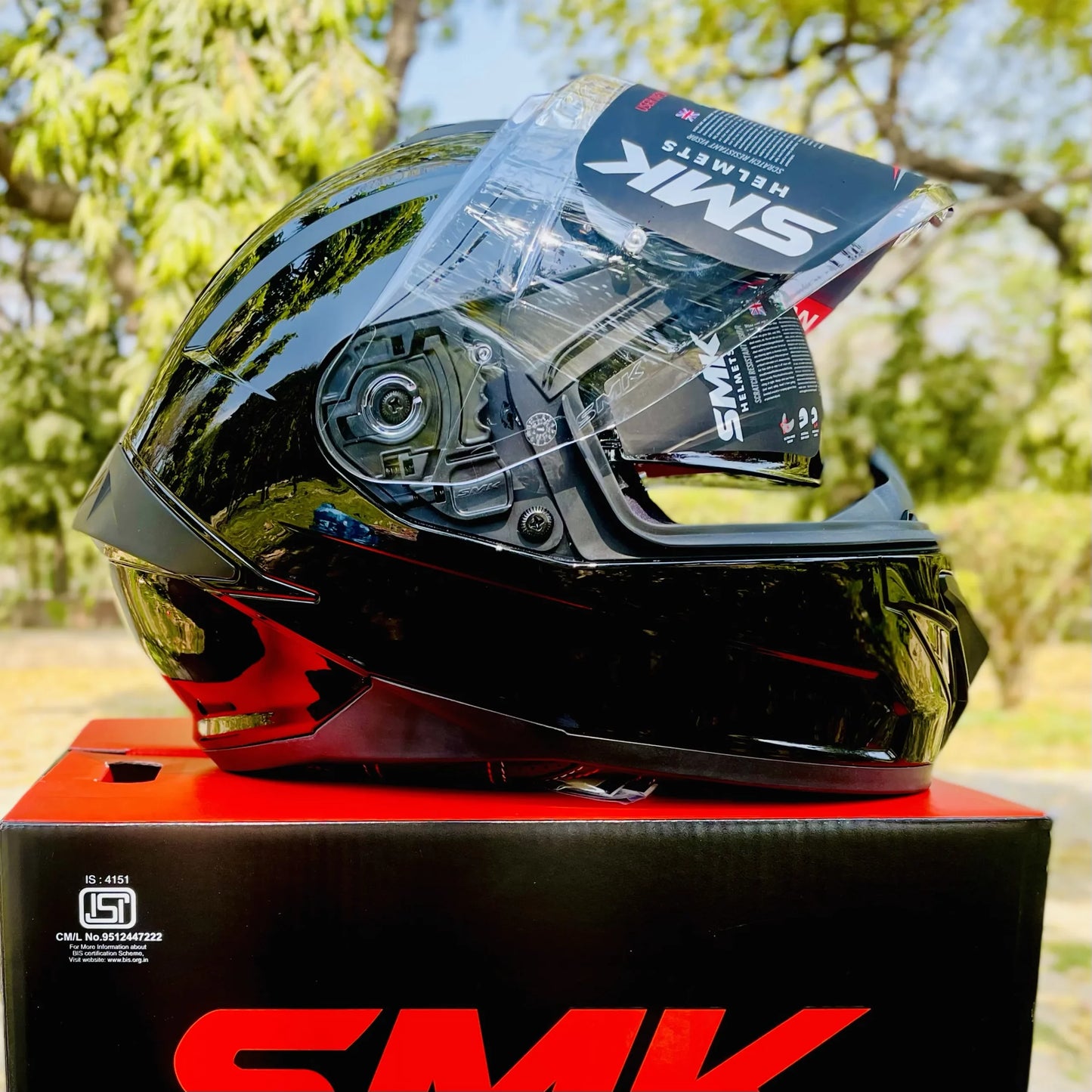 SMK-TYPHOON SOLID GL200 GLOSSY-BLACK-FULLFACE-HELMET