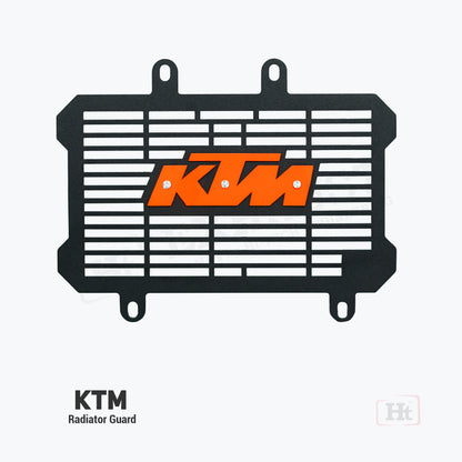 Radiator guard Black for KTM Duke / RC with neon color KTM logo RD 901 / ht exhaust