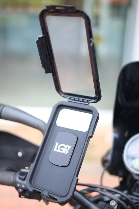 LGP MB11H Handlebar Mount Fully Waterproof Bike/Motorcycle/Scooter Mobile Phone Holder Mount with Fast 15W Wireless & USB-C Input/Output Charger