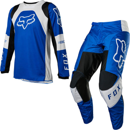 F.O.X Racing 2022 Youth 180 Lux Motocross Jersey & Pants Blue Kit - XL SIZE