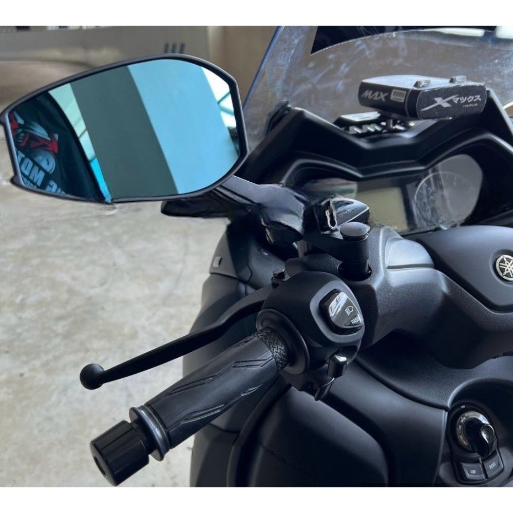 Napoleon anti glare oval shaped mirrors short stem (pair) for all motorcycles and scooters - aluminium