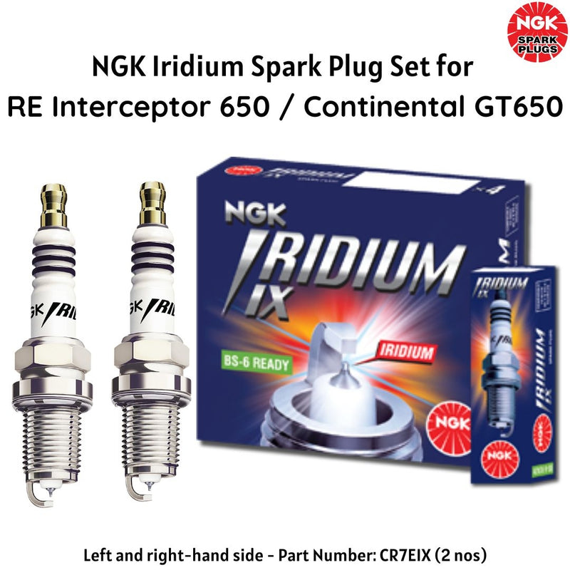 NGK Iridium Spark Plug Set for RE Interceptor 650 / Continental GT650 ( SET OF 2 )
