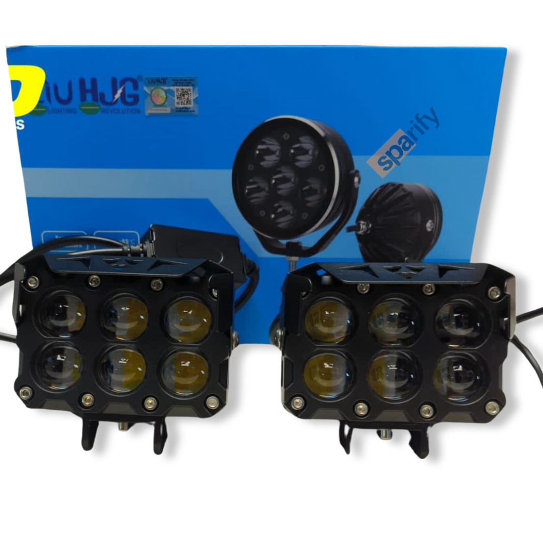 LIU HJG ORIGINAL MEGA DRIVE 6 LENES DUAL COLOR YELLOW/ WHITE LED FOGS LIGHT (SET OF -2)