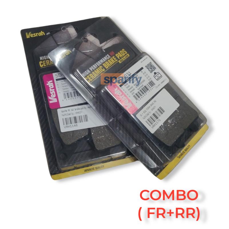 KTM ceramic brake pads by vesrah - COMBO compatible for (duke/rc/adv - 125/200/250/390)