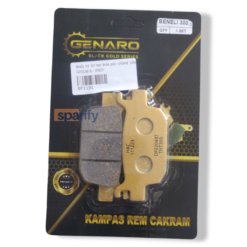 Beneli tnt 300 rear brake pads sintered (GENARO)