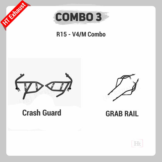 COMBO 3 R15 V4 Crash Guard + Grab Rail – HT EXHAUST