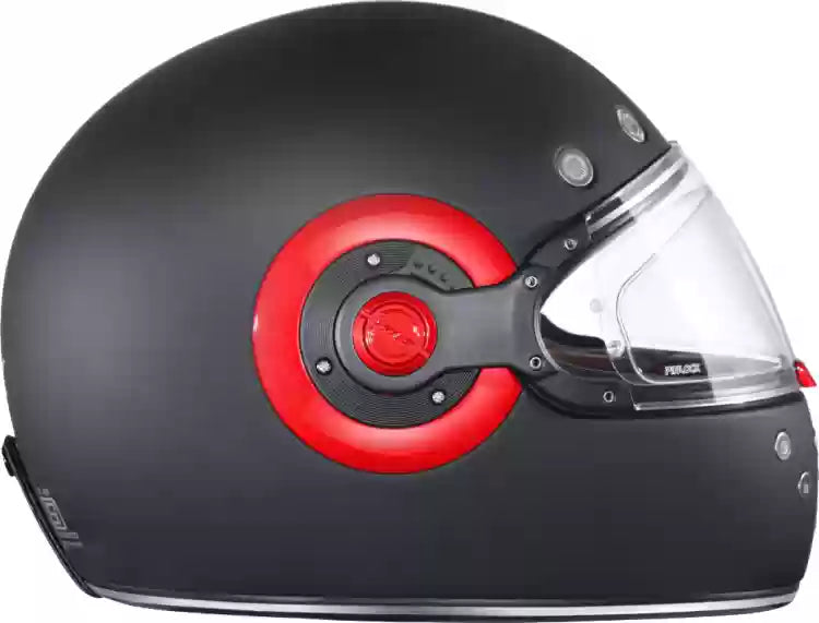 SMK Retro Black Red Matt (MA230) Helmet