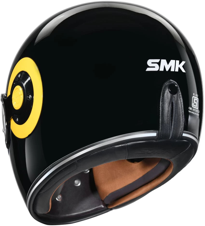 SMK Retro GL 240 Motorbike Helmet  ( Gloss Black)