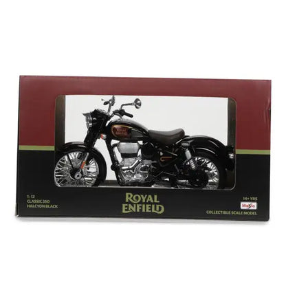 RE CLASSIC 350 SIGNALS COLLECTIBLE SCALE MODEL BIKE  1:12 - SIGNALS HALCYON BLACK