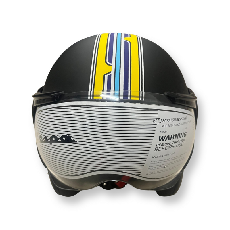 Vespa v stripes helmet - BLACK ( ORIGINAL)