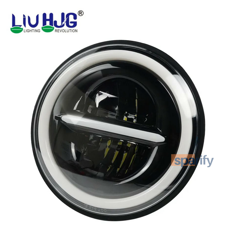 LIU HJG Minus Headlight LED 7inch 12V-80V, 110W original HJG( WITH RING ) for royal enfield , mahindra thar , gypsy , harley davidson models ( 1 unit)
