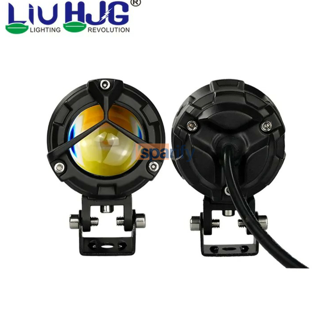 LIU HJG Mercedes Ultra Wide Dual Intensity LED Driving Fog Lights White/Yellow with wiring harness and button kit