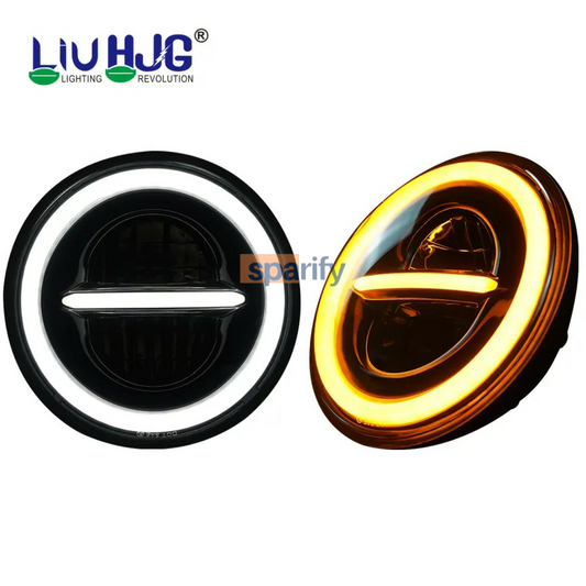 LIU HJG Minus Headlight LED 7inch 12V-80V, 110W original HJG( WITH RING ) for royal enfield , mahindra thar , gypsy , harley davidson models ( 1 unit)