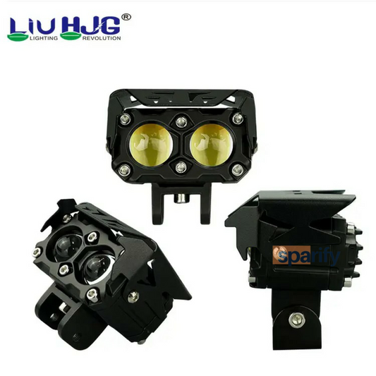 LIU HJG Mega Drive 60W Quad Shot Dual Lens/Dual Color High/Low Yellow/White LED Fog Lights (2 Pc) ( ORIGINAL)