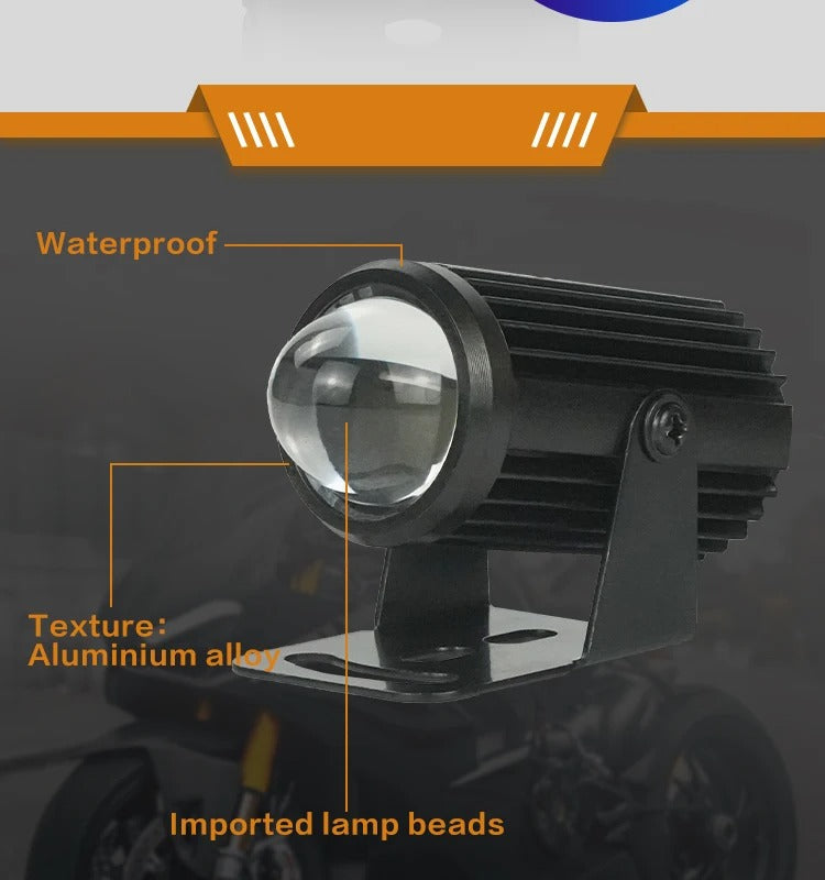 LIU HJG Mini Driving Fog Lights 40W Dual Colour For universal Motorcycle/Scooters/Cars/Jeeps( UPGRADED VERSION)