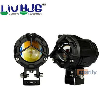 LIU HJG Mercedes Ultra Wide Dual Intensity LED Driving Fog Lights White/Yellow with wiring harness and button kit