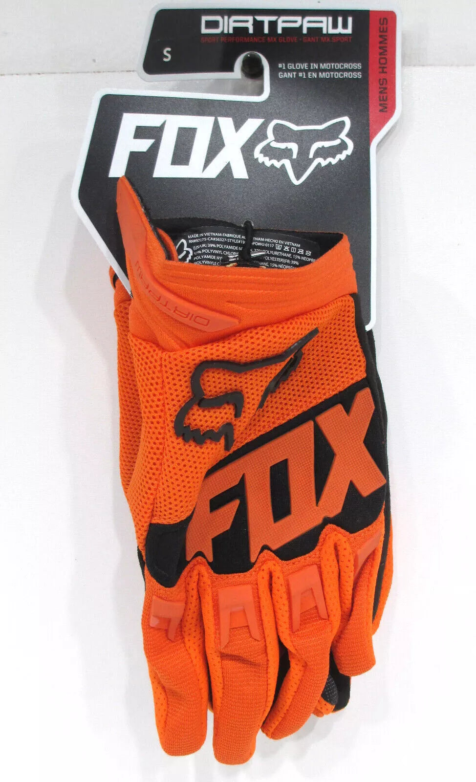 DIRTPAW Motocross Gloves Orange black F.O.X racing