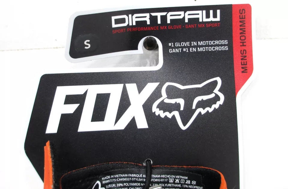 DIRTPAW Motocross Gloves Orange black F.O.X racing