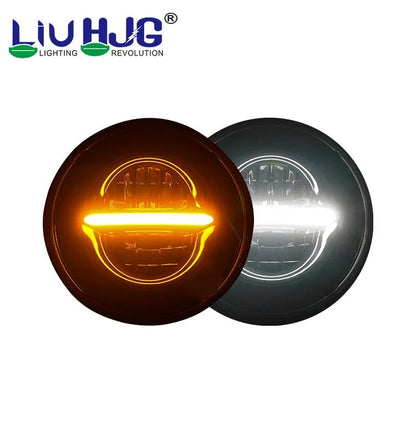 LIU HJG Minus Headlight LED 7inch 12V-80V, 110W original HJG( WITHOUT RING ) for Mahindra Thar , Gypsy COMBO