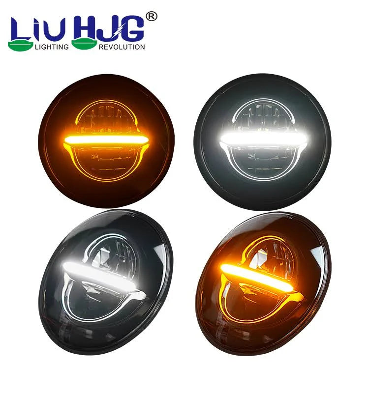 LIU HJG Minus Headlight LED 7inch 12V-80V, 110W original HJG( WITHOUT RING ) for Mahindra Thar , Gypsy COMBO