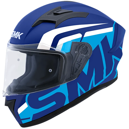 SMK Stellar Sports Stage Full Face Helmet with Pinlock Fited (Ma551)- Matt Blue