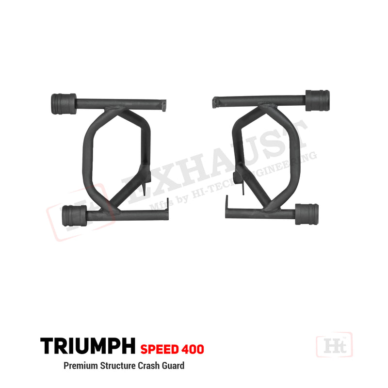 Triumph Speed 400 Crash Guard With 4 Metal Sliders (Black Matt) – SB 828 / HT EXHAUST