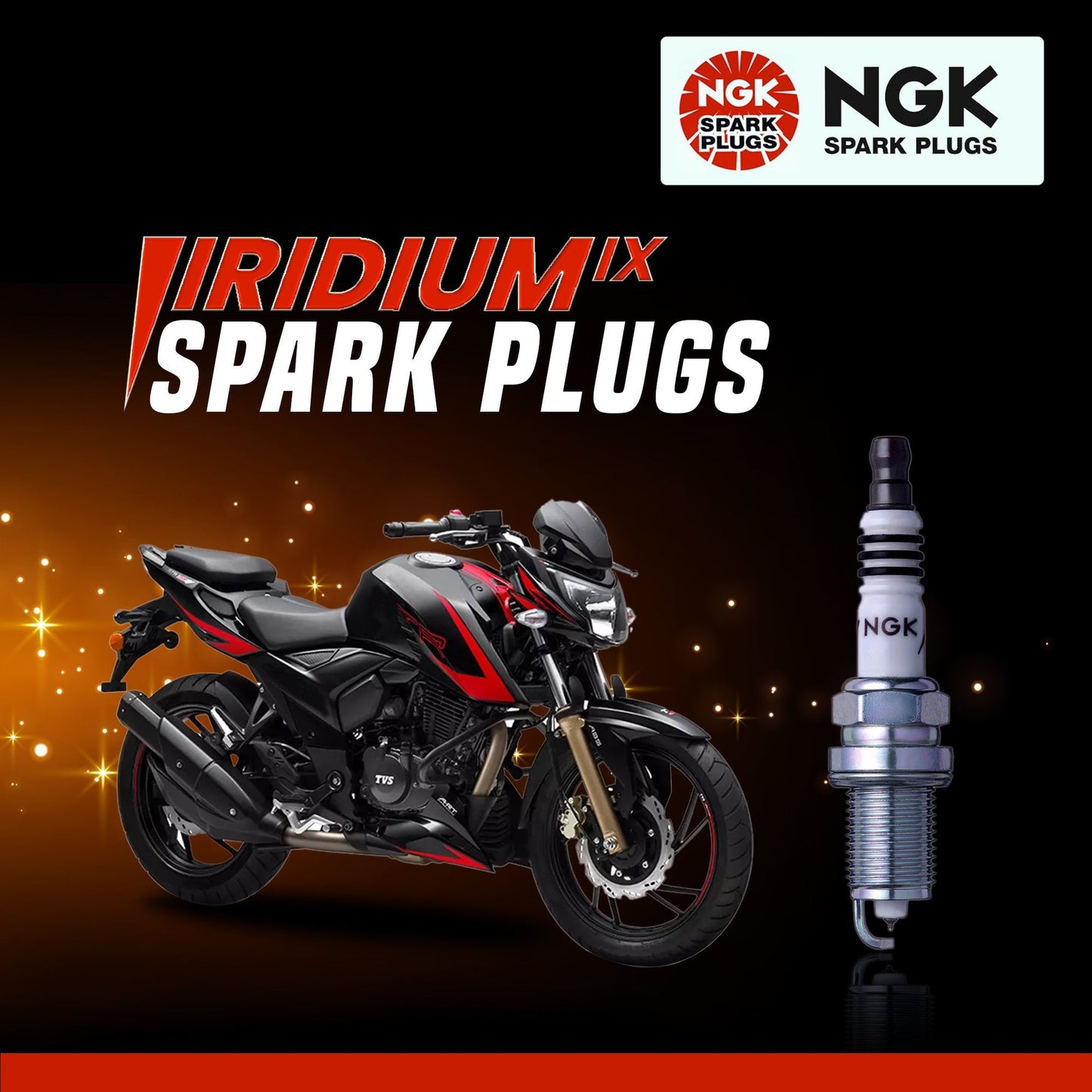 TVS APACHE RTR 200 NGK IRIDUM SPARK PLUG