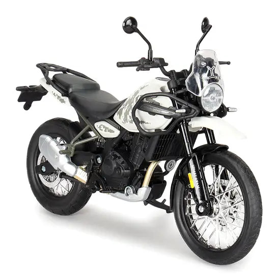 COMBO - 1:12 NEW HIMALAYAN 450 SCALE MODEL COLLECTIBLE  MINIATURE BIKE - CAMET WHITE & BLACK GOLD