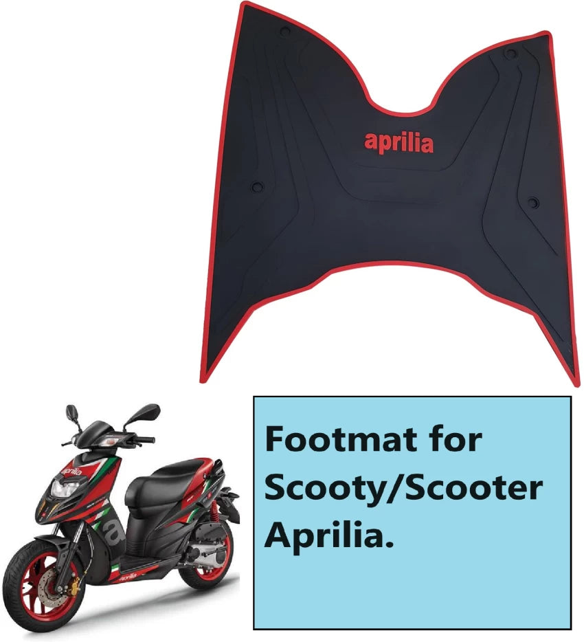 Floor mat /foot mat for piaggio aprilia SR/STORM 125/150/160 models 3d Black Red