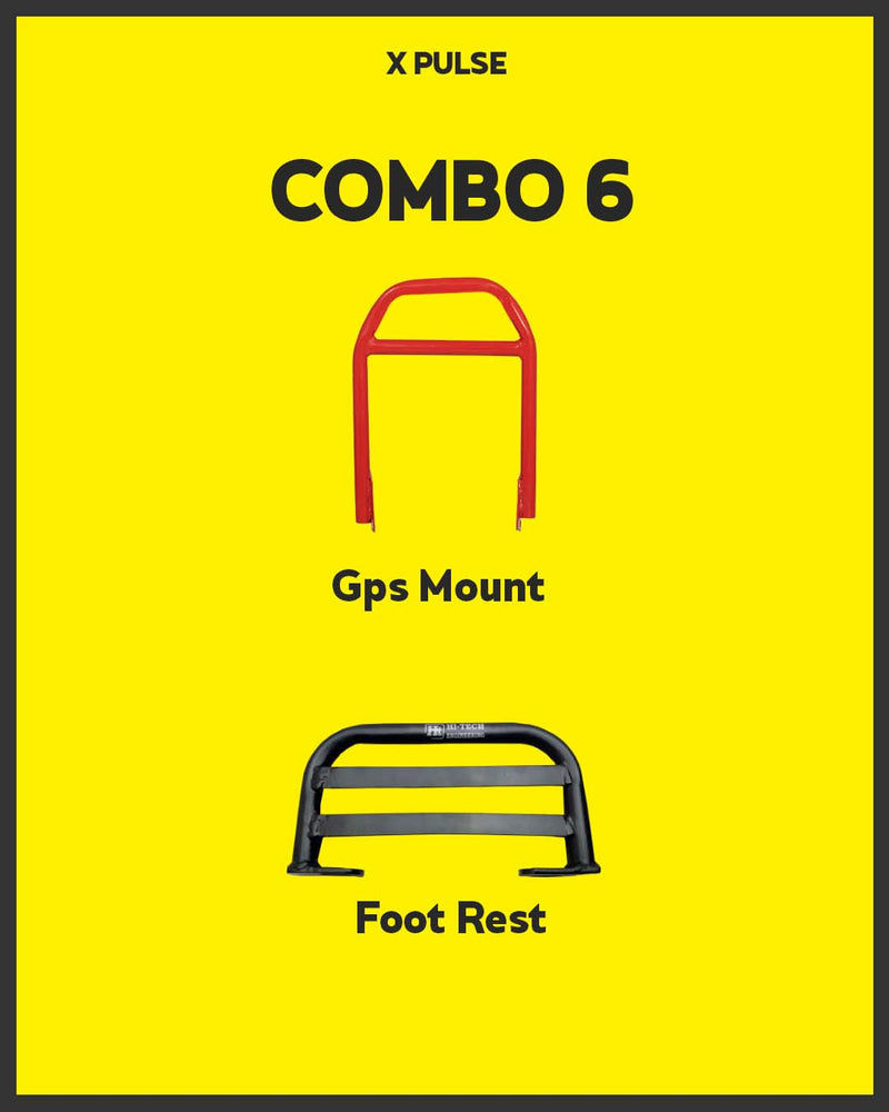 COMBO 6 XPULSE GPS Mount + Foot Rest– HT EXHAUST