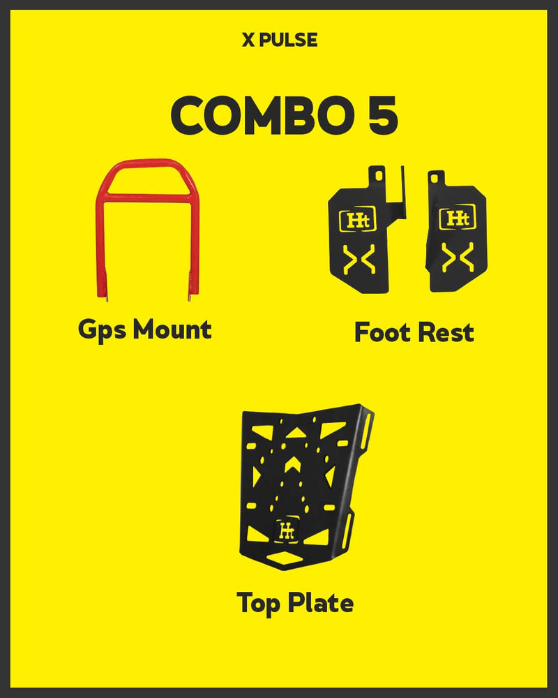 COMBO 5 XPULSE GPS Mount + Foot Rest + Top Plate – HT EXHAUST