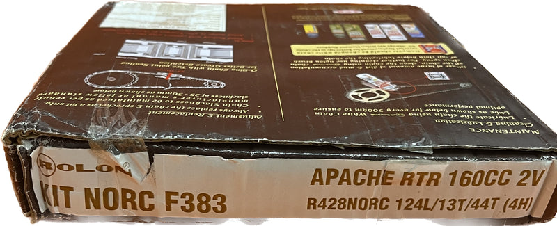 APACHE RTR 160 2V Rolon brass chain sprocket kit compatible for OLD models | KIT NORC F 383
