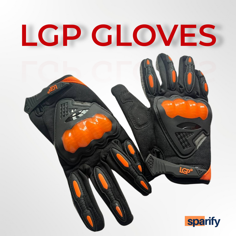 LGP motocross riding gloves | Black (Orange)