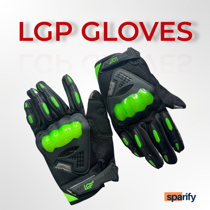 LGP motocross riding gloves | Black (Green)