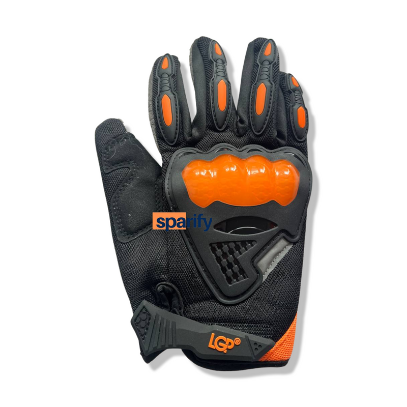 LGP motocross riding gloves | Black (Orange)
