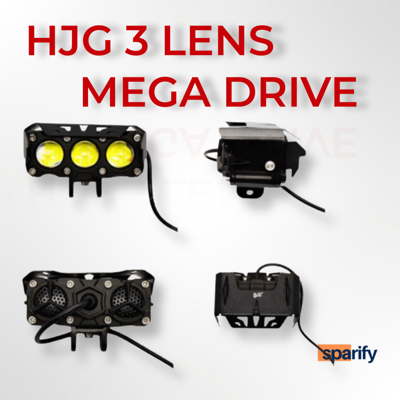 HJG Original Mega Drive 3 Lens Dual Color Yellow/White LED Fog Lights (set of 2 )