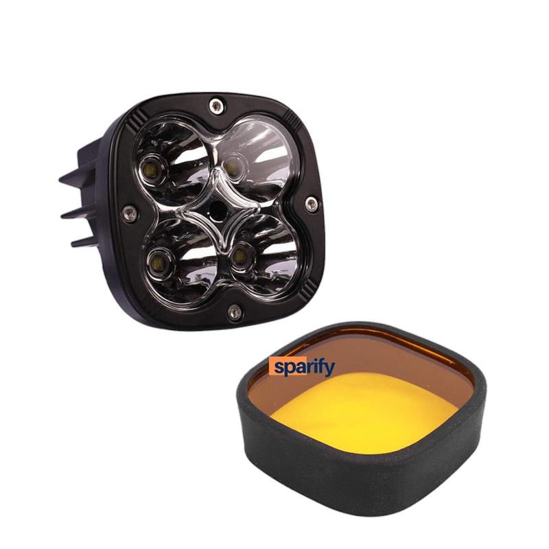 HJG 60W Cree Fog light (Set of 2) with yellow filter cap - SPARIFY